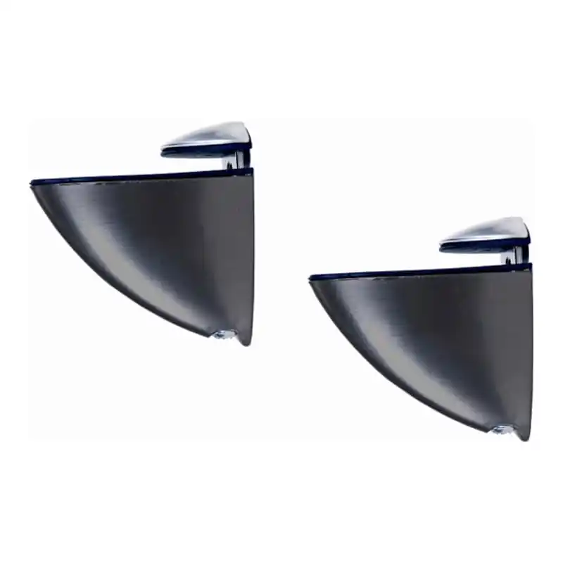 Soporte estante midiclip negro 2uds 15+15kg - Soportes para baldas