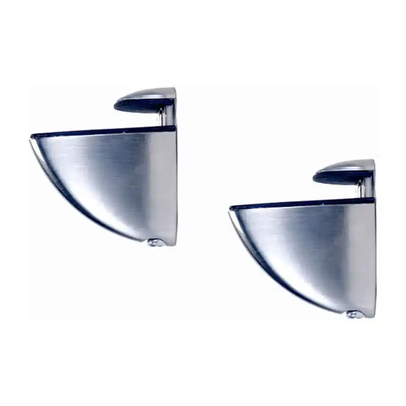 Soporte estante junior clip plata mate 2uds 12+12kg - Soportes para baldas