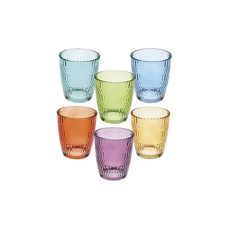 Vaso colores set 6uds seoul 31cl surtido - Vasos