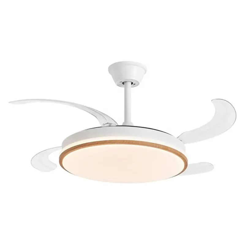 Ventilador de techo aspas retractil 28w Ø107 cm madera haya - Ventiladores de techo