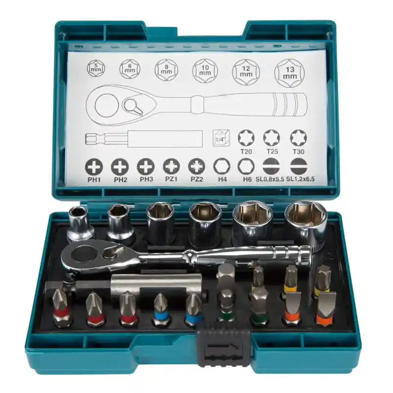 Set de puntas+llave carraca 21pcs makita b-54081