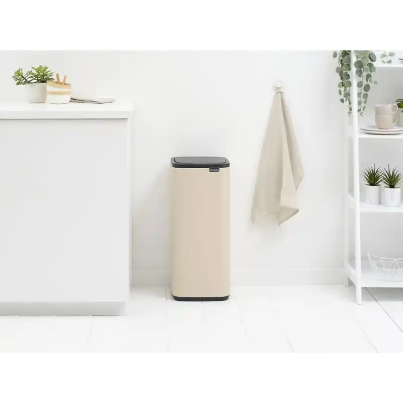 Cubo de basura brabantia bo pedal 30 l soft beige - Cubos de basura