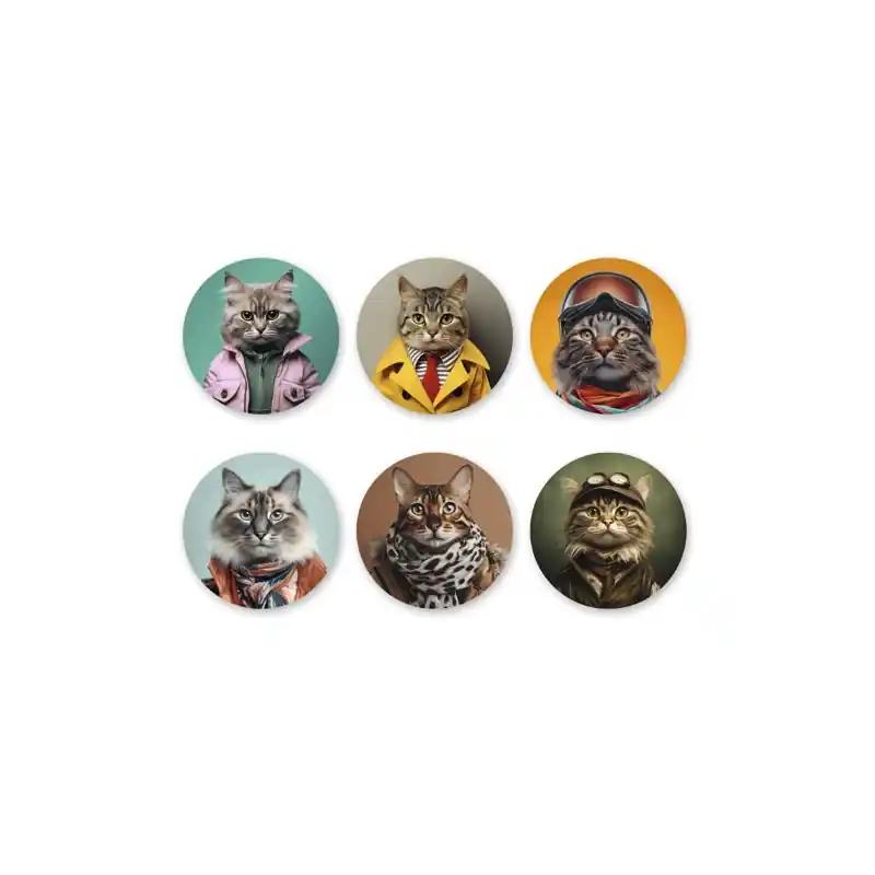 Posavasos gift funny set 6 u surtidos cats ii - Regalos, gadgets
