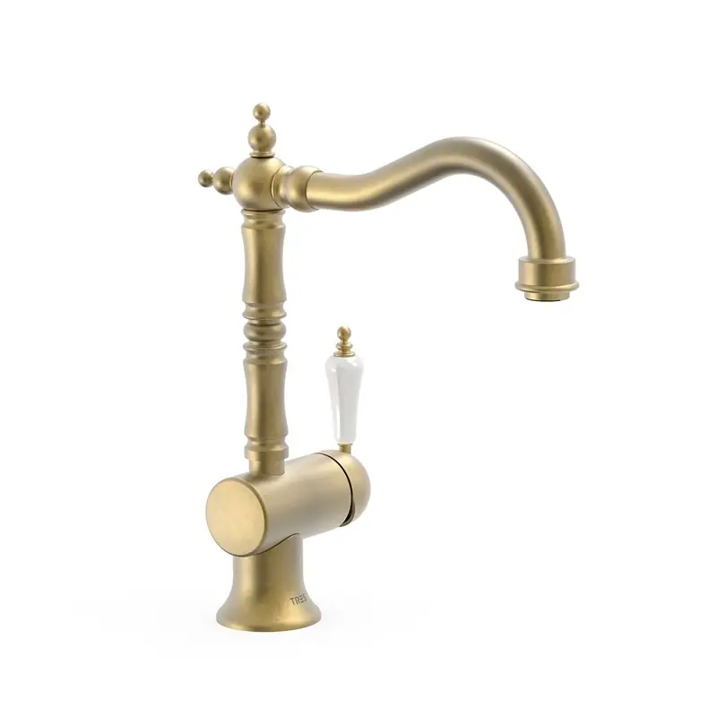 Grifo monomando tres clasic con maneta lateral para lavabo laton viejo mate 24210801lm - Griferia Classic-Tres