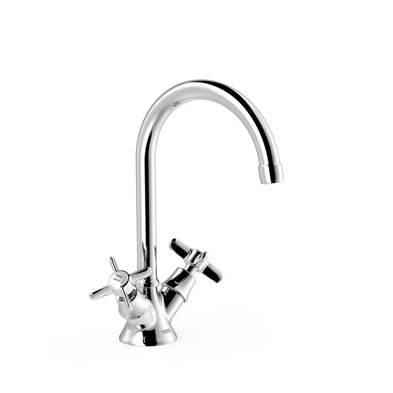 Grifo bimando tres clasic para lavabo cromo 24210901 - Griferia Classic-Tres
