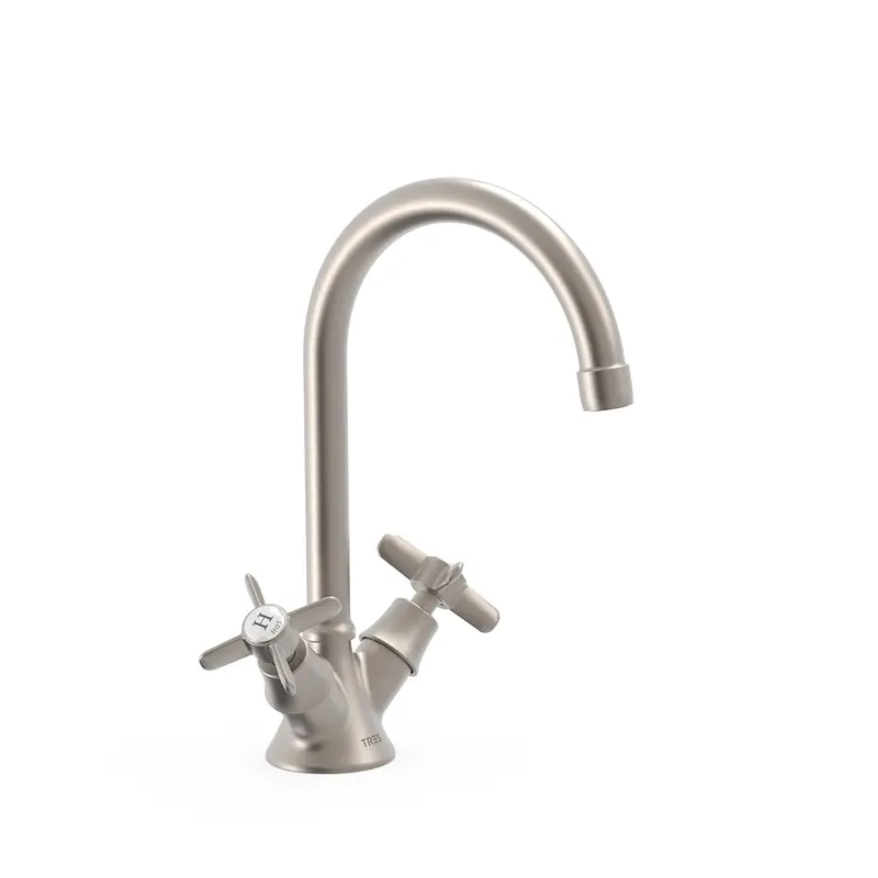 Grifo bimando tres clasic para lavabo acero 24210901ac - Griferia Classic-Tres