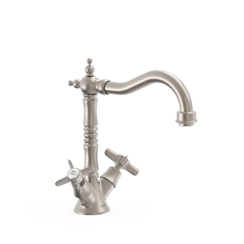 Grifo bimando tres clasic para lavabo acero 24210902ac - Griferia Classic-Tres