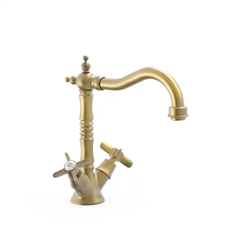 Grifo bimando tres clasic para lavabo laton viejo mate 24210902lm - Griferia Classic-Tres