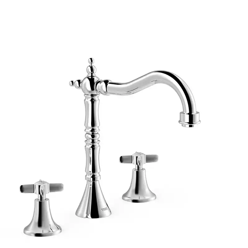 Grifo bimando de repisa tres clasic para lavabo cromo 24210501 - Griferia Classic-Tres