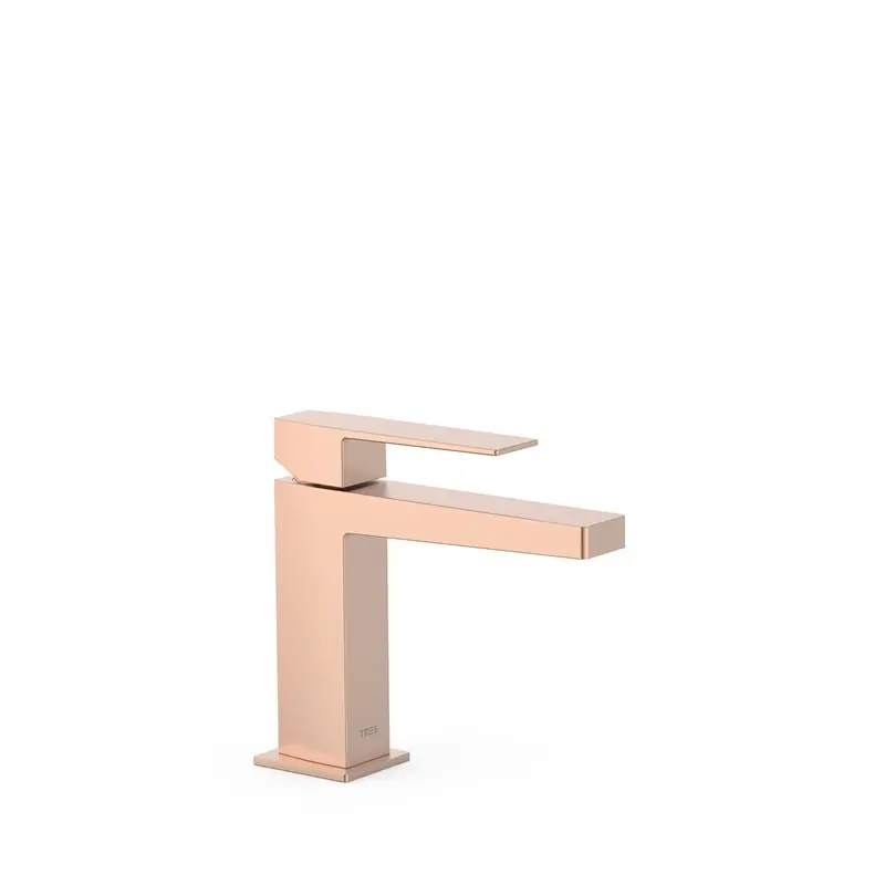 Monomando lavabo tres exclusive slim maneta 160 mm oro rosa mate-20210301opm