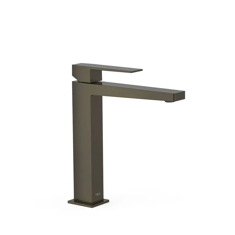 Monomando lavabo tres exclusive slim 240mm negro bronce 20210303kmb - Griferia Slim-Tres