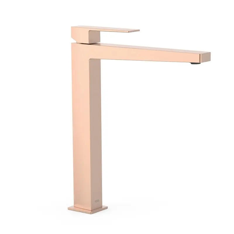Monomando lavabo tres exclusive slim 327 mm oro rosa mate 20210305opm - Griferia Slim-Tres
