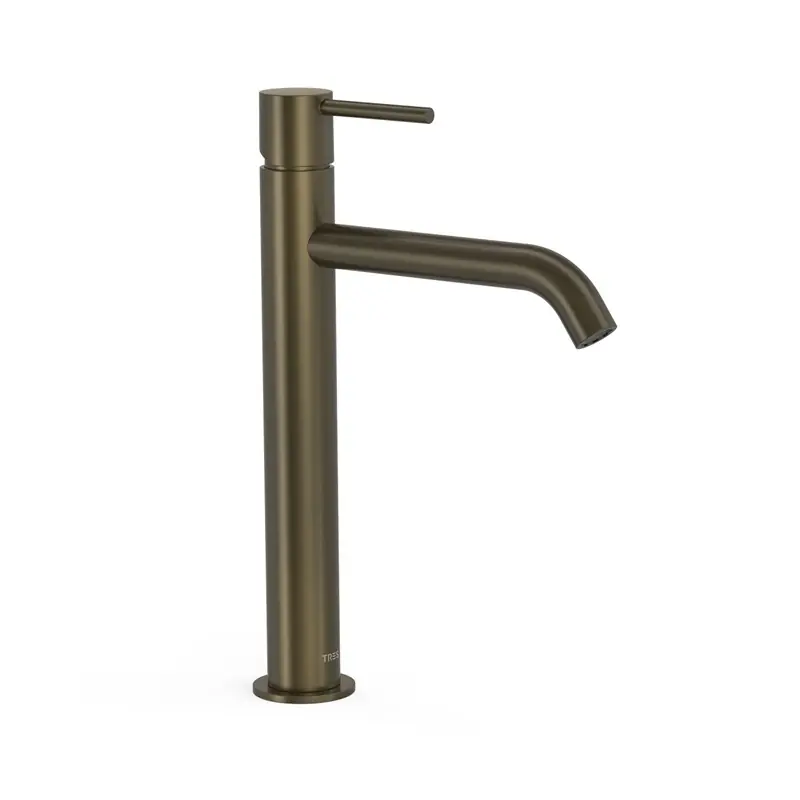 Monomando lavabo tres study alto 304mm negro bronce-26230701kmb