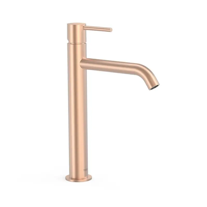 Monomando lavabo tres study alto 304mm oro rosa mate-26230701opm