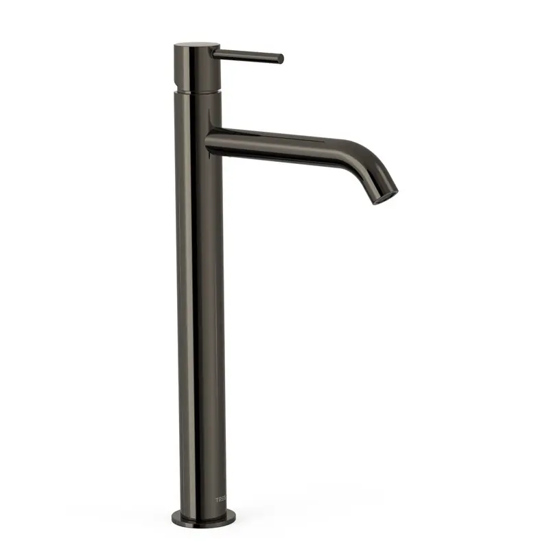 Monomando lavabo tres study alto 385mm negro metalizado-26230801km