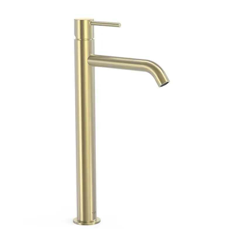 Monomando lavabo tres study alto 385mm cava dorado-26230801ca