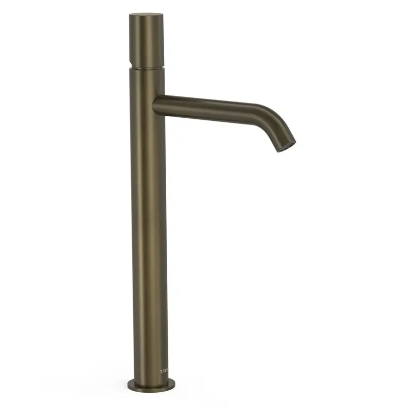 Monomando lavabo tres study alto 405mm bronce-26130801kmb