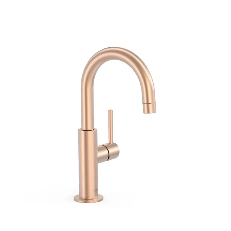 Monomando tres study con maneta lateral lavabo 275mm oro rosa mate 26290403opm - STUDY TRES monomando lavabo curvo