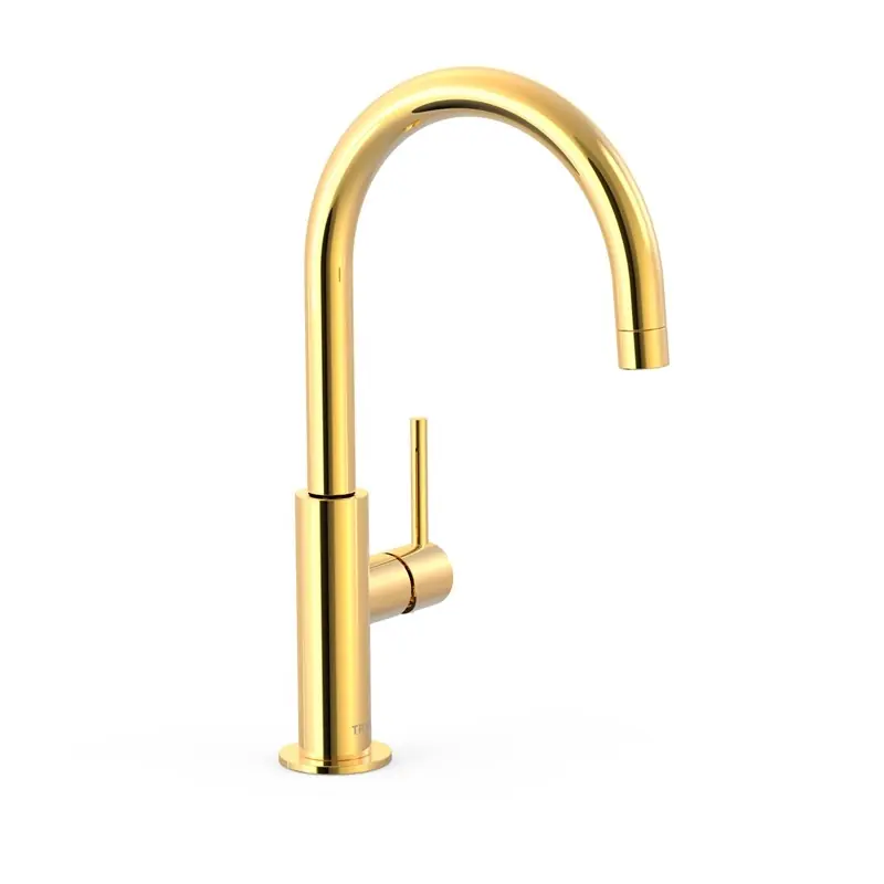 Monomando tres study alto con maneta lateral lavabo 324mm oro 26290402or - STUDY TRES monomando lavabo curvo