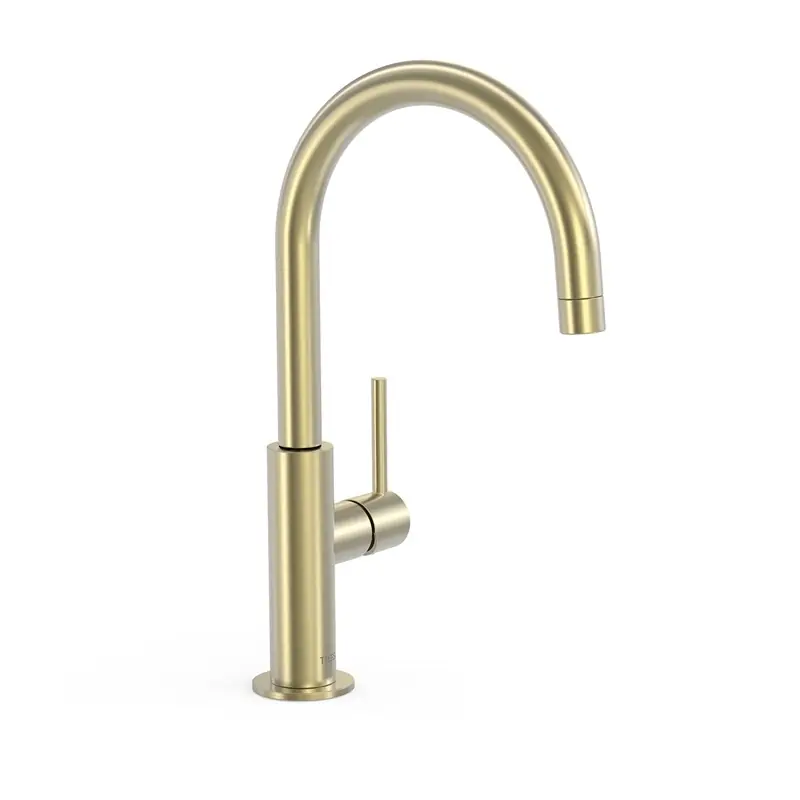 Monomando tres study alto con maneta lateral lavabo 324mm cava dorado 26290402ca - STUDY TRES monomando lavabo curvo