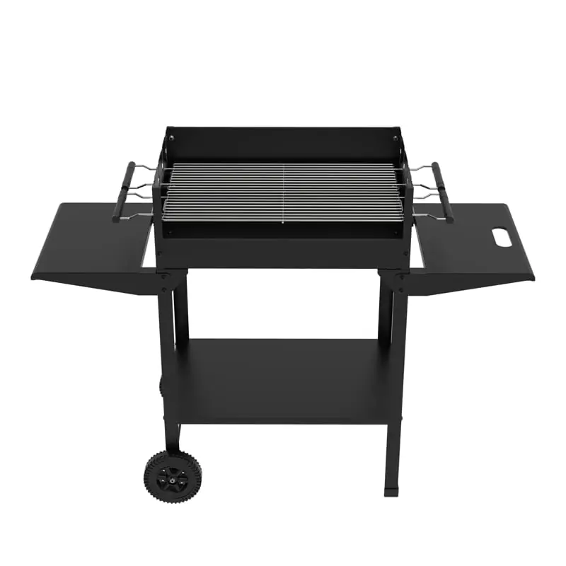 Barbacoa carbon natuur trolly con ruedas 121x48x88cm - Barbacoas de carbón