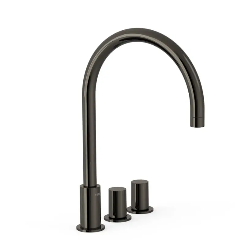Bimando lavabo repisa tres exclusive study 373mm negro netalizado 06110501km - STUDY TRES monomando repisa lavabo