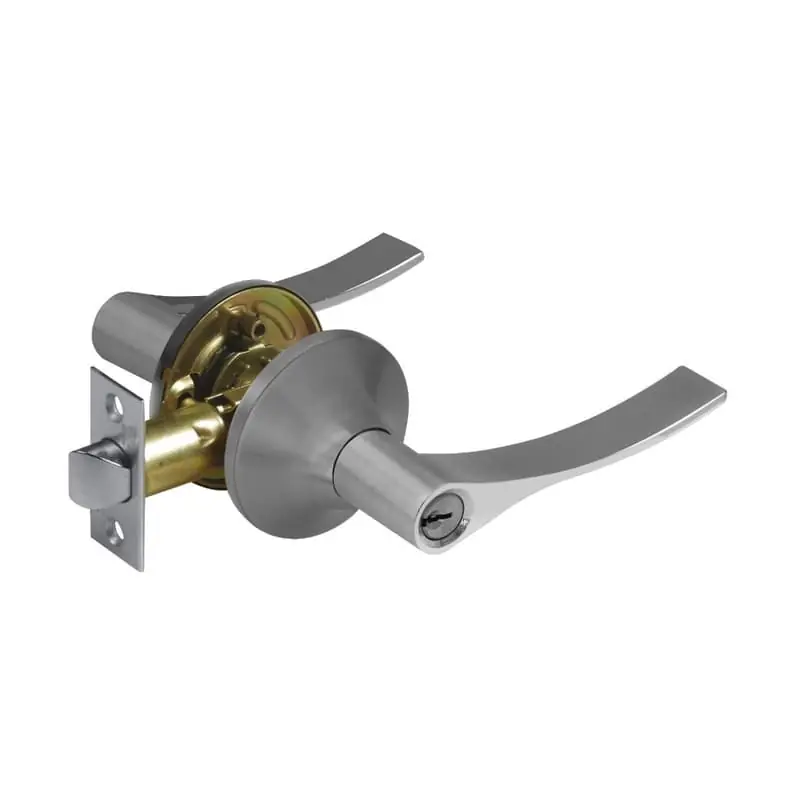 Pomo entrada handlock manilla 65mm niquel mate llave y retenedor - Manetas puertas