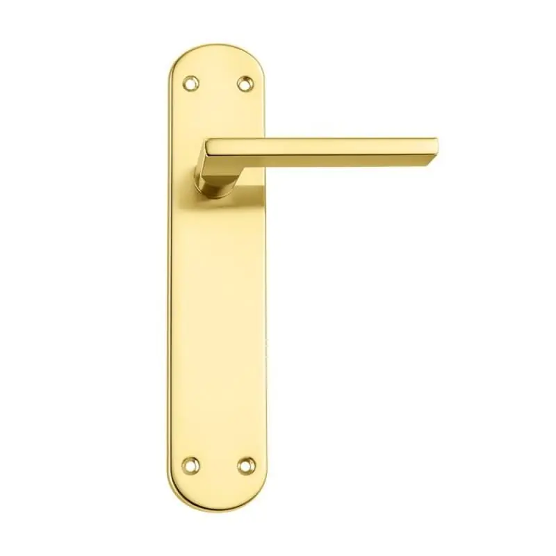 Manilla recta con placa ancha latÓn brillo aluminio hierro - Manetas puertas