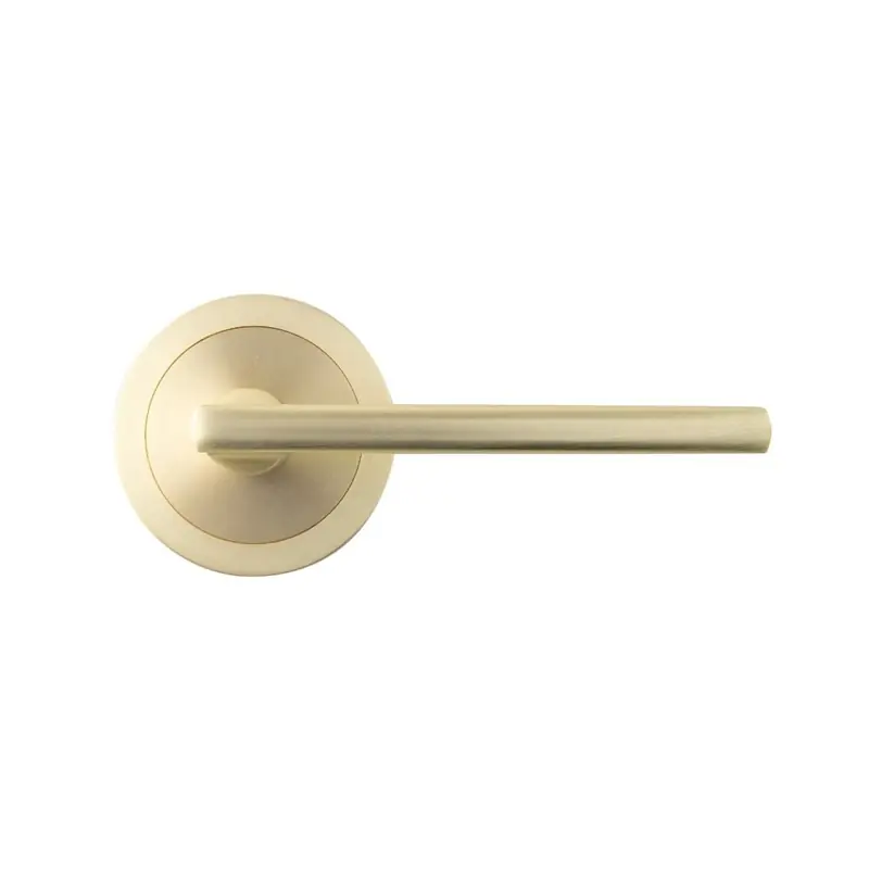 Manilla recta handlock con roseta 65mm laton mate - Manetas puertas