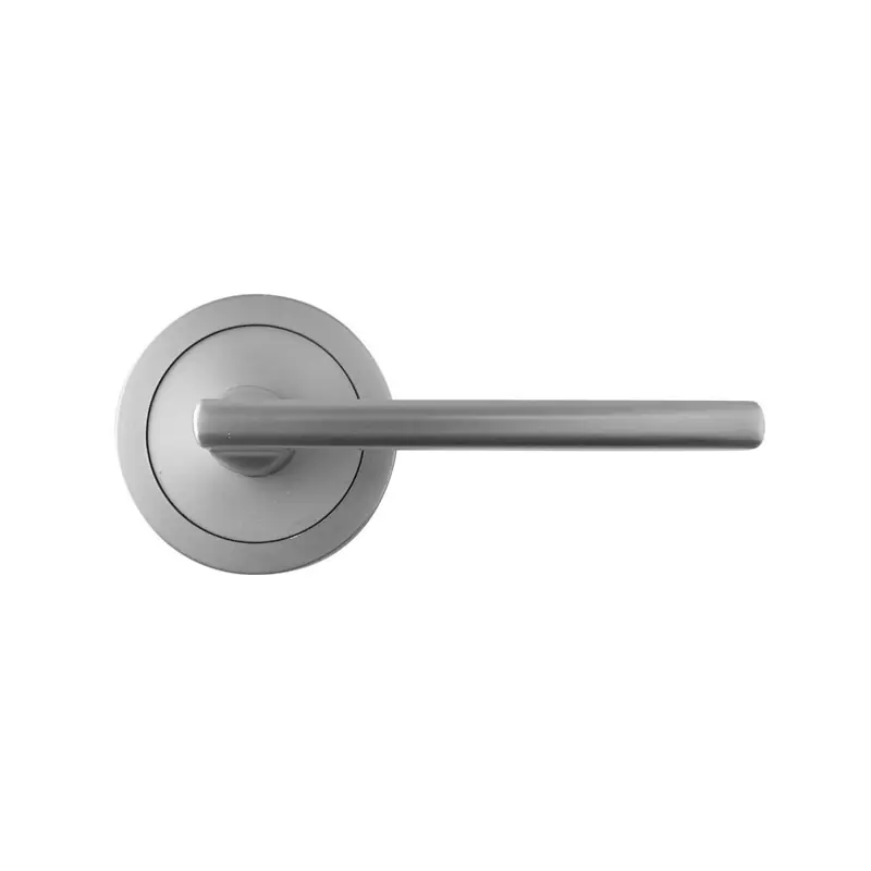 Manilla recta handlock con roseta 65mm niquel mate - Manetas puertas