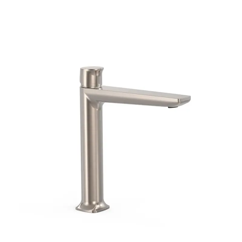 Loft grifo monomando tres alto para lavabo acero-22220402ac