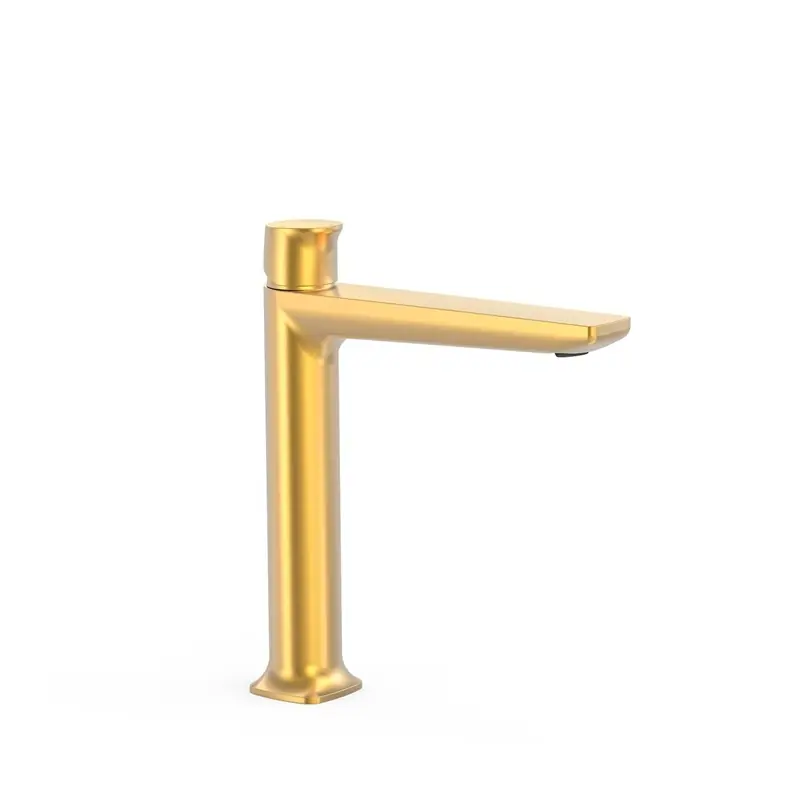 Loft grifo monomando tres alto para lavabo oro mate-22220402om