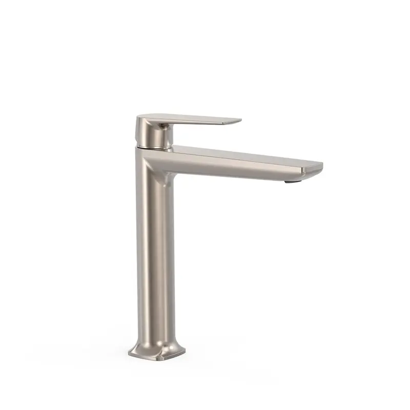 Loft grifo monomando tres alto para lavabo acero-22220401ac