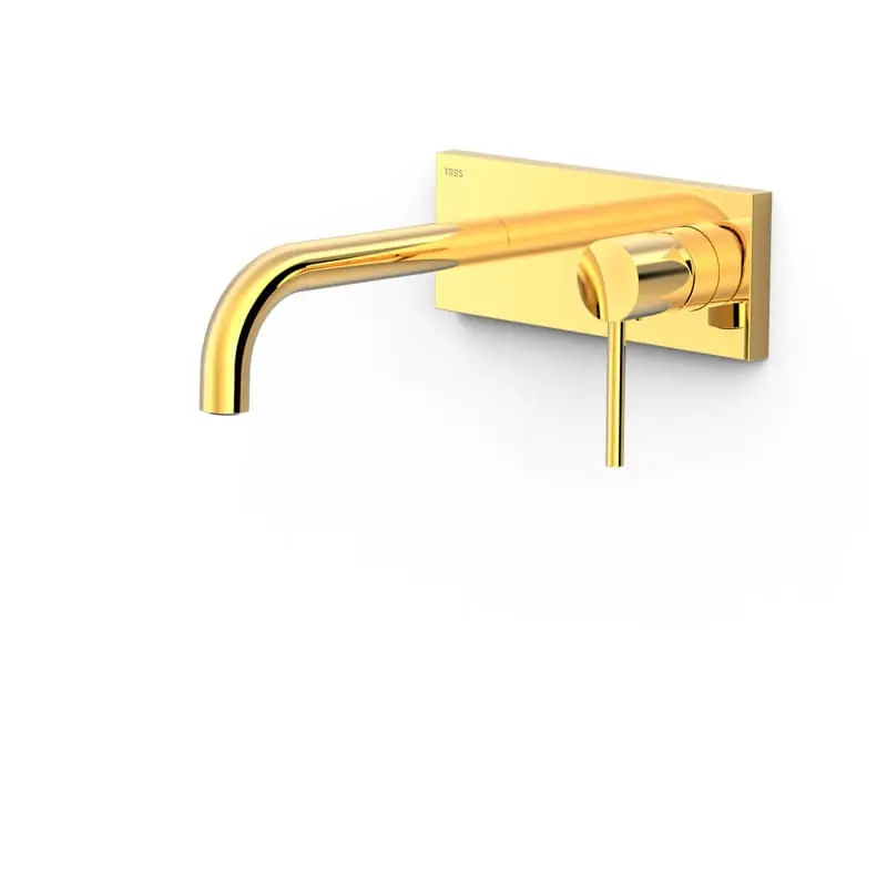 Monomando lavabo tres exclusive study empotrado 180mm oro 24k 26230031or - Griferia Tres Study empotrado
