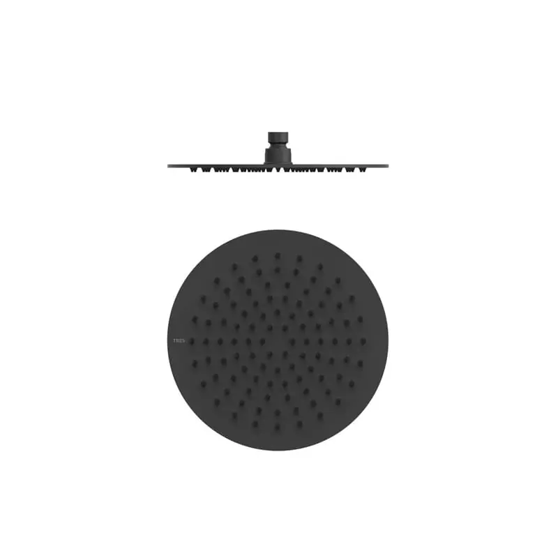 Rociador de ducha tres Ø250 mm negro mate 134315009nm - Rociador ducha Tres