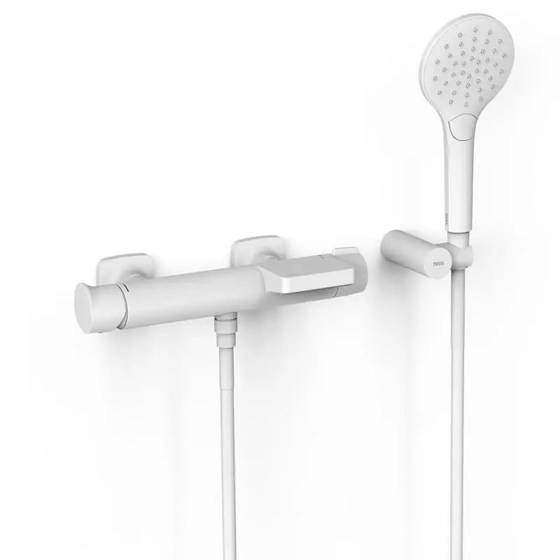 Monomando baÑera ducha tres exclusive loft blanco mate 22217001bm - Griferia Loft-Tres
