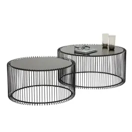 Set Mesas de Centro Wire Negras - Kare Design