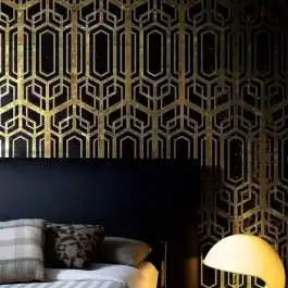 papel pintado art déco Black Fairy - LondonArt Wallpaper