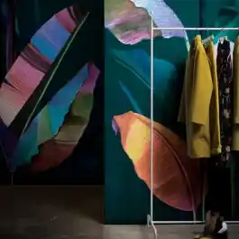 papel pintado hojas Feuilles - LondonArt Wallpaper