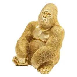 Figura Gorilla medium dorada - Kare Design