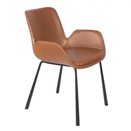 Silla Brit Ll Piel Marrón - Zuiver