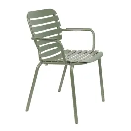Silla Exterior Vondel Verde con Reposabrazos - Zuiver
