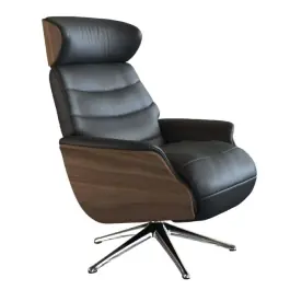 Sillón Relax Marina Piel Negro - Flexlux