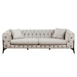 Sofá Bellisima Velvet Taupe 3 Plazas - Kare Design