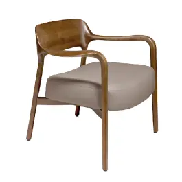 Sillón nogal y polipiel visón - Angel Cerdá