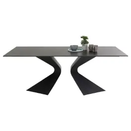 Mesa Gloria Negra Ceramica 200X100cm - Kare Design