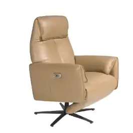 Sillón Relax Giratorio Doble Tapizado en Piel - Angel Cerdá