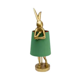 Lámpara de Mesa Rabbit Oro y Verde - Kare Design