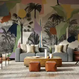 Mural Abstraction White - Tres Tintas
