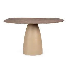 Mesa Comedor Redonda Stanley Rustic Marrón Ø140 - Bizzotto